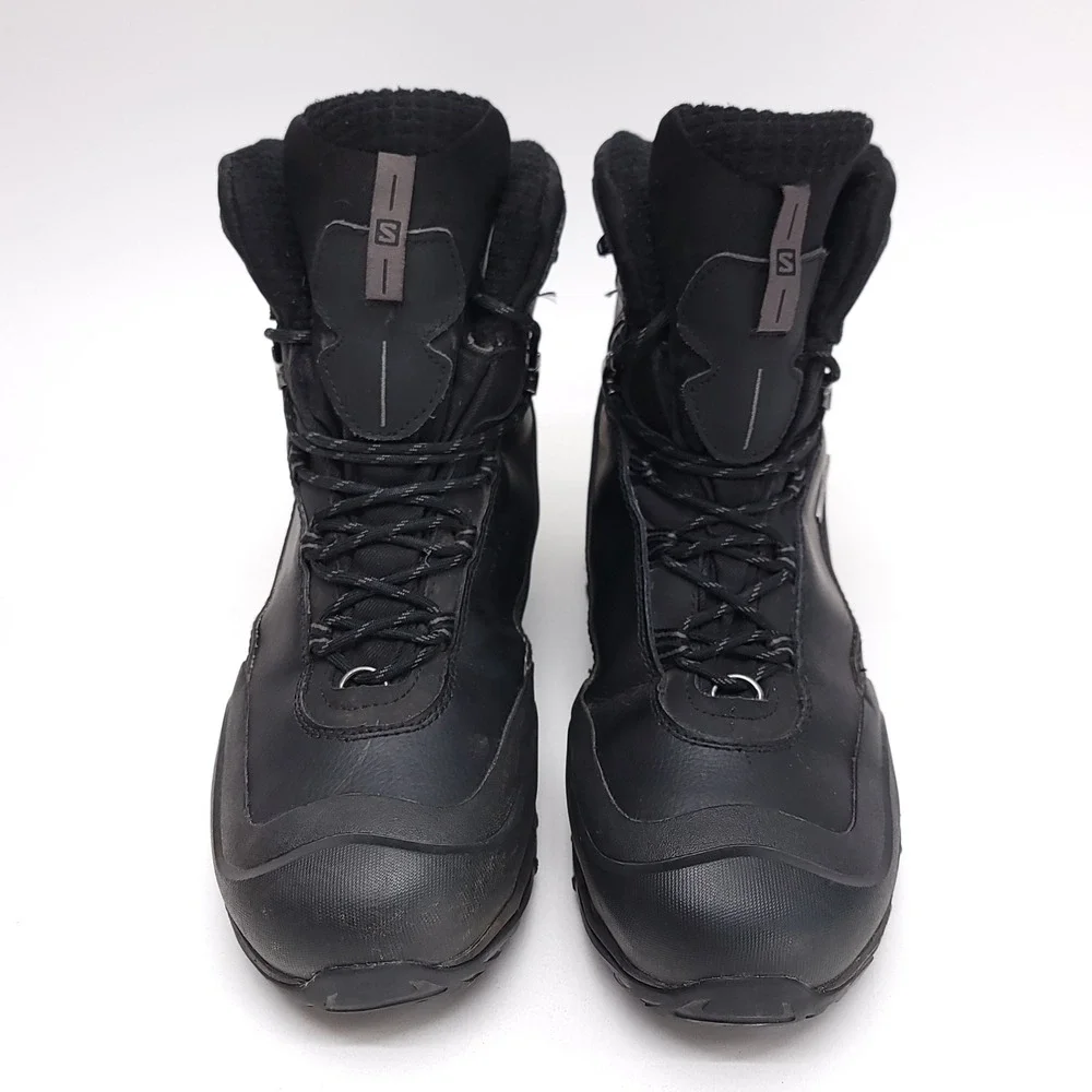 Salomon Anka CS Climatherm Contagrip Black Leather Waterproof Boots‎ Mens 8.5